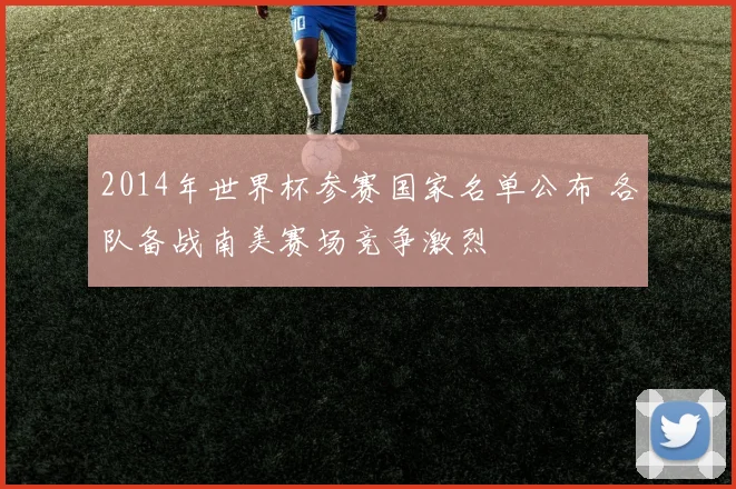 2014年世界杯参赛国家名单公布 各队备战南美赛场竞争激烈